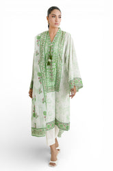 UAE-3 Piece Printed Mehsuri Stripe Lawn Suit with Printed Mehsuri Stripe Lawn Dupatta and Dyed Trouser GS-62008