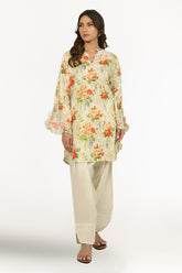 UAE- Cambric Printed Co-Ord Set With Embroidered