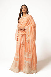 UAE -3 Piece Unstitched Embroidered Chiffon Suit with Embroidered Chiffon Dupatta LE-52016