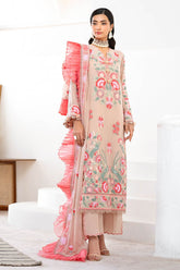 UAE -3 Piece Unstitched Embroidered Chiffon Suit with Embroidered Chiffon Dupatta FE-52169