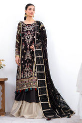 UAE -3 Piece Unstitched Embroidered Chiffon Suit with Embroidered Chiffon Dupatta FE-52167