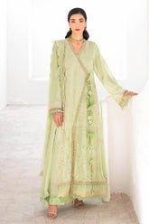 UAE -3 Piece Unstitched Embroidered Swiss Voile Suit with Embroidered Chiffon Dupatta FE-52166