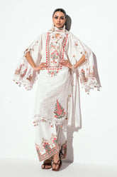 UAE -3 Piece Unstitched Embroidered Printed Denting Lawn Suit DN-52006