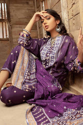 UAE -3PC Embroidered Lawn Unstitched Printed Suit With Denting Lawn Dupatta DN-32075 A