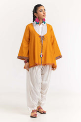 UAE -Dyed Cotton Stripes Embroidered Kurti GLS-23-231