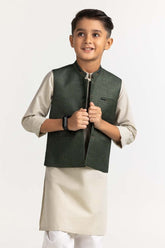 UAE-Green Styling Waist Coat KWC-PD23-017