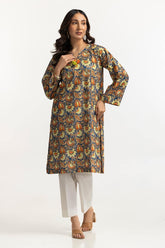 UAE -Lawn Gold Printed Shirt IUSTK-283