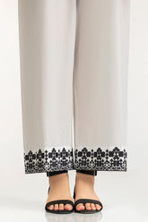 UAE-White Lawn Embroidered Trouser IUSTTR-42005