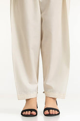 UAE-Beige Lawn Embroidered Shalwar IUSTTR-42010