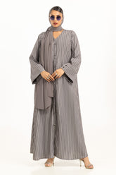UAE-Yarn Dyed Abaya With Scarf KAB-22128