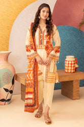 UAE -3 Piece Unstitched Printed Lawn Suit ML-52001