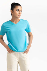 UAE -Light Blue Knit T-Shirt 231-213-010 A