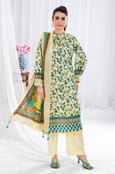 UAE-3 Piece Unstitched Printed Lawn Suit CLP-52098