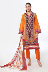 UAE -3 Piece Unstitched Printed Lawn Suit CLP-52038