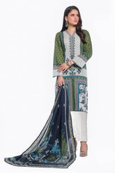 UAE -3 Piece Unstitched Printed Lawn Suit CLP-52069