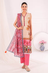 UAE -3 Piece Unstitched Printed Lawn Suit SD-52140