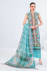UAE-3 Piece Unstitched Printed Lawn Suit CL-62059