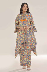 UAE -Unstitched Gold Printed Lawn Shirt SL-42037 B