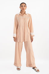 UAE-Ripple Crinkle Dyed Co-Ord Set IUSTTS-1006