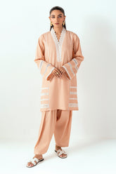 UAE-Ripple Crinkle Embellished Co-Ord Set IUSTTS-1062