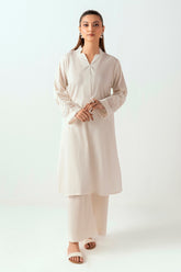 UAE-Ripple Crinkle Embellished Co-Ord Set IUSTTS-928