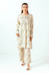 UAE-Ripple Crinkle Printed Co-Ord Set IUSTTS-805