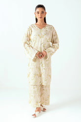 UAE-Ripple Crinkle Printed Co-Ord Set IUSTTS-806