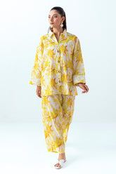 UAE-Ripple Crinkle Printed Co-Ord Set IUSTTS-858