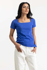 UAE -Royal Blue Knit T-Shirt 231-213-006 A