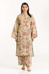 UAE- Zari Stripe Printed Co-Ord Set IUSTTS-1108