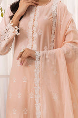 UAE -3 Piece Unstitched Schiffli Embroidered Printed Lawn Suit with Embroidered Lawn Dupatta CL-52398
