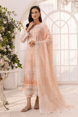 UAE -3 Piece Unstitched Schiffli Embroidered Printed Lawn Suit with Embroidered Lawn Dupatta CL-52398