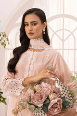 UAE -3 Piece Unstitched Schiffli Embroidered Printed Lawn Suit with Embroidered Lawn Dupatta CL-52398