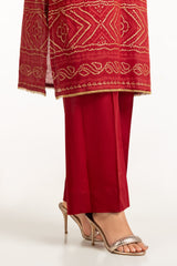 UAE-3PC Lawn Gold And Lacquer Printed Suit With Embroidered IUSTKSD-720