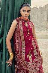 UAE -3 Piece Unstitched Gold Printed Lawn Suit CL-52124-A