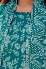 UAE -3 Piece Unstitched Embroidered Acrylic Suit with Embroidered Acrylic Dupatta AP-42010