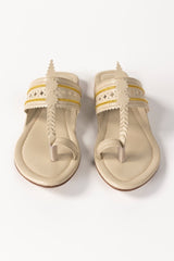 UAE -Beige Kolhapuri IWE-KLP24-24