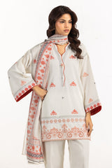 UAE-3PC Cambric Embroidered Suit IPSTD-77445