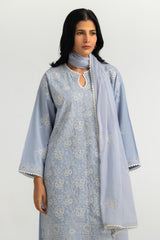 UAE-3PC Cambric Embroidered Suit