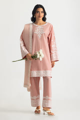 UAE-3PC Cambric Embroidered Suit