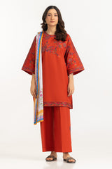 UAE-3PC Cambric Embroidered Suit With Scarf IPST-SCF-77404