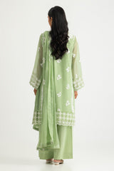 UAE- 3PC Chiffon Embroidered Suit
