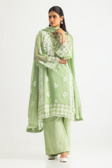 UAE- 3PC Chiffon Embroidered Suit