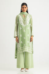 UAE- 3PC Chiffon Embroidered Suit