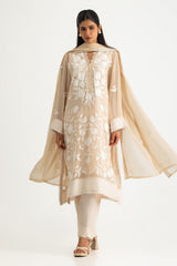 UAE- 3PC Chiffon Embroidered Suit