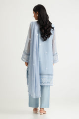 UAE- 3PC Chiffon Embroidered Suit