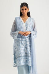 UAE- 3PC Chiffon Embroidered Suit
