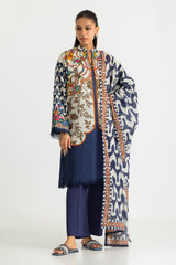 UAE-3PC Cotton Printed Suit
