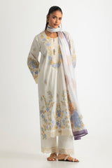 UAE-3PC Cross Hatch Embroidered Suit