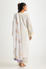 UAE-3PC Cross Hatch Embroidered Suit